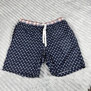 CREMIEUX Mens XL sleepwear 100% Cotton Blue‎ cow skull lounge shorts NWOT